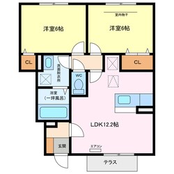 藤塚 徒歩1分 1階の物件間取画像